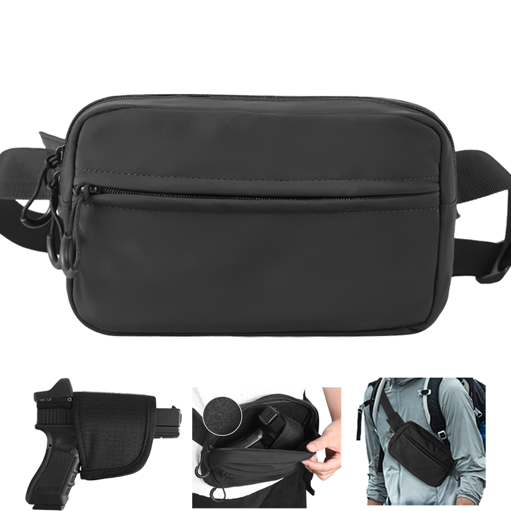 Edc Concealed Carry Fanny Pack - Sac à bandoulière tactique pour pistolet,