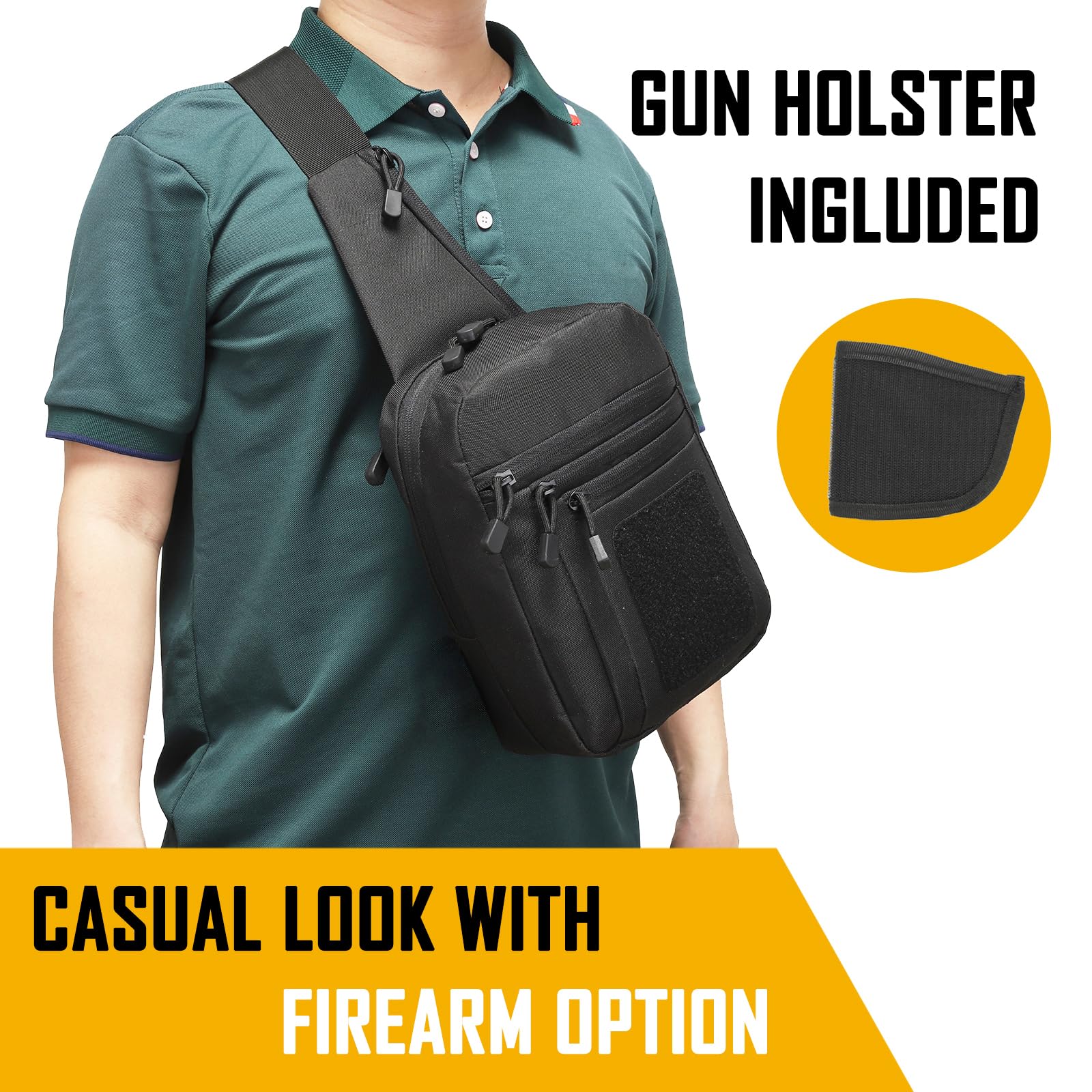 Edc Carry Bag For Men - Sac à bandoulière de transport dissimulé