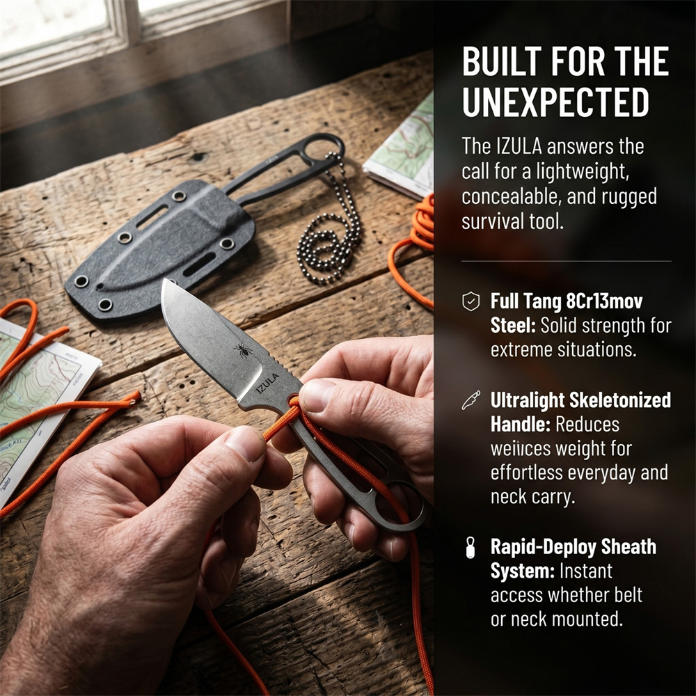 Couteau de survie à lame fixe  - Edc Daily Carry avis et prix