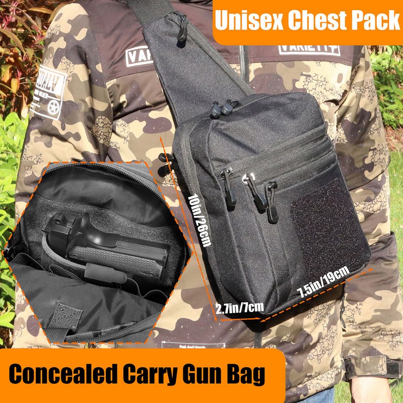 Nouveau sac de poitrine tactiq - Edc Concealed Carry Backpack avis et prix